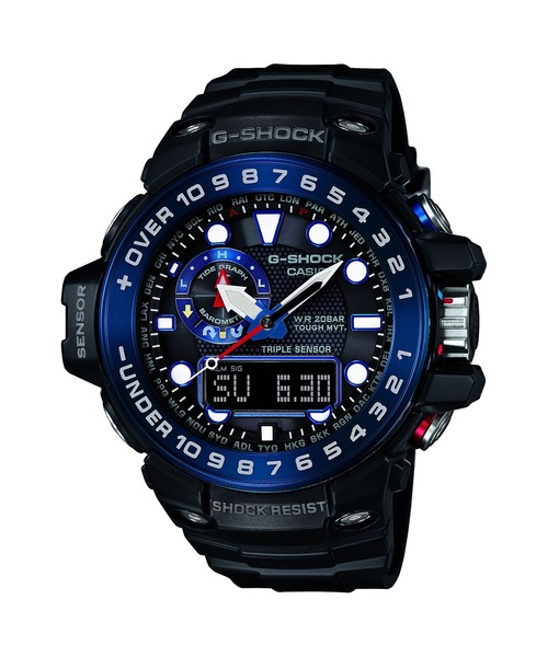 G-SHOCK(ジーショック)の「MASTER OF G GULFMASTER / GWN-1000B-1BJF(アナログ腕時計・メンズ・ブラック×ブルー・FREE)」の1枚目の写真