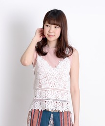 ABBEY MARKET（アビーマーケット）の「クロシェ編みビスチェ（キャミソール）」