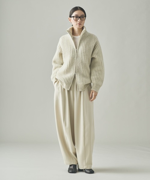 Curensology(カレンソロジー)の「Curensology(カレンソロジー)/【WEB限定】アゼアミニットブルゾン(ブルゾン・レディース・ホワイト系その他/グレー・FREE)」の7枚目の写真