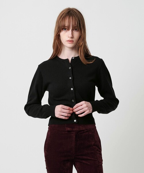 ATTISESSION（アティセッション）の「＜ATTISESSION＞コットン ウール ナイロン カーディガン（カーディガン/ボレロ・レディース・レッド/ブラック/ダークグレー・FREE）」の4枚目の写真