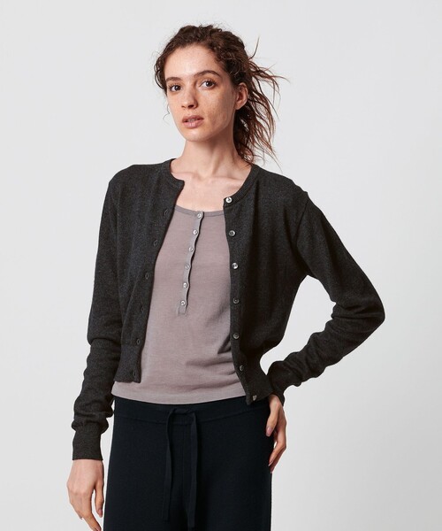 ATTISESSION（アティセッション）の「＜ATTISESSION＞コットン ウール ナイロン カーディガン（カーディガン/ボレロ・レディース・レッド/ブラック/ダークグレー・FREE）」の6枚目の写真