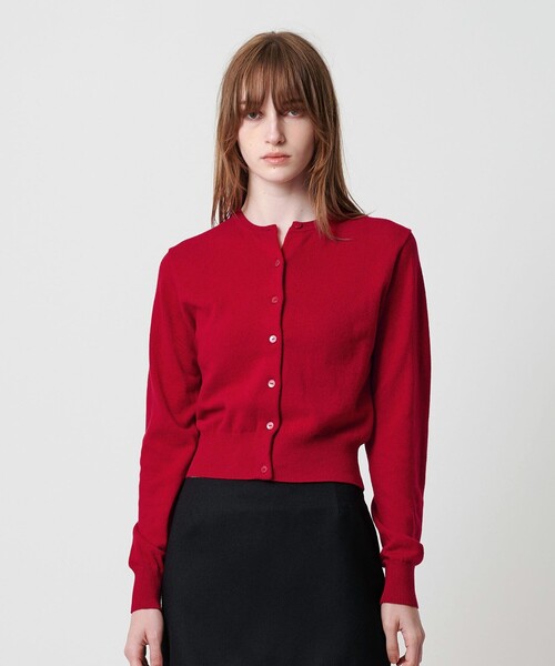 ATTISESSION（アティセッション）の「＜ATTISESSION＞コットン ウール ナイロン カーディガン（カーディガン/ボレロ・レディース・レッド/ブラック/ダークグレー・FREE）」の8枚目の写真