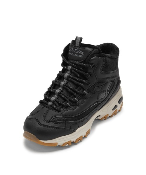 SKECHERS（スケッチャーズ）の「【SKECHERS】スリップインズ　DLITES BOOT（ブーツ・レディース・ブラック×ホワイト/ホワイト・23.0cm/24.0cm/25.0cm）」の5枚目の写真