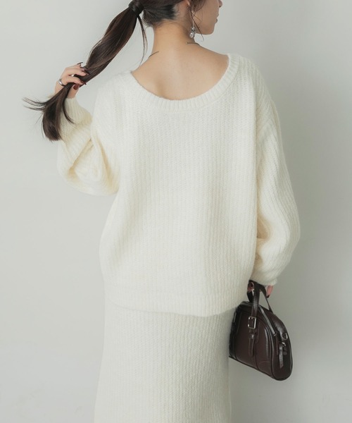 2WAYヘアリーニットプルオーバー（ニット/セーター）｜Elishe