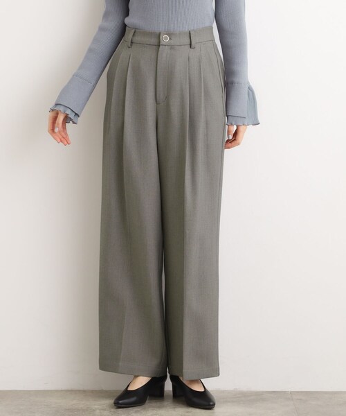 grove(グローブ)の「ツータックワイドパンツ(その他パンツ・レディース・ブルーグリーン/グレー/ネイビー・01/02/03/04/05)」の1枚目の写真