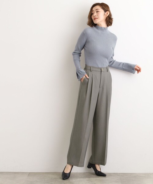 grove(グローブ)の「ツータックワイドパンツ(その他パンツ・レディース・ブルーグリーン/グレー/ネイビー・01/02/03/04/05)」の6枚目の写真