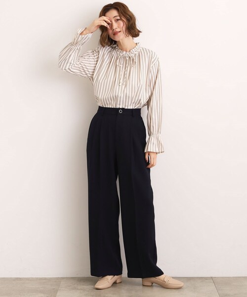grove(グローブ)の「ツータックワイドパンツ(その他パンツ・レディース・ブルーグリーン/グレー/ネイビー・01/02/03/04/05)」の10枚目の写真