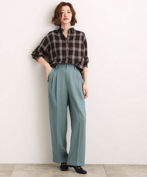 grove(グローブ)の「ツータックワイドパンツ(その他パンツ・レディース・ブルーグリーン/グレー/ネイビー・01/02/03/04/05)」の13枚目の写真