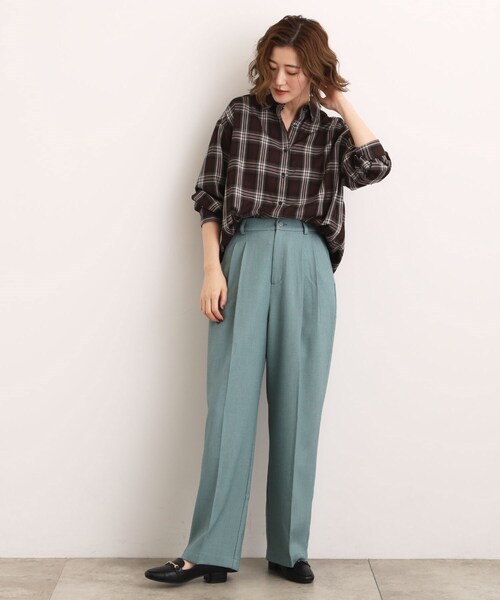 grove(グローブ)の「ツータックワイドパンツ(その他パンツ・レディース・ブルーグリーン/グレー/ネイビー・01/02/03/04/05)」の14枚目の写真