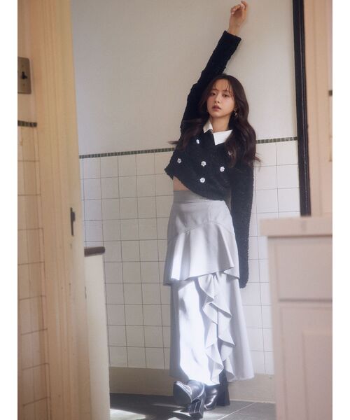 RESEXXY（リゼクシー）の「チェーンベルトショートブーツ（ブーツ・レディース・アイボリー/ブラック・SMALL/MEDIUM/LARGE）」の22枚目の写真