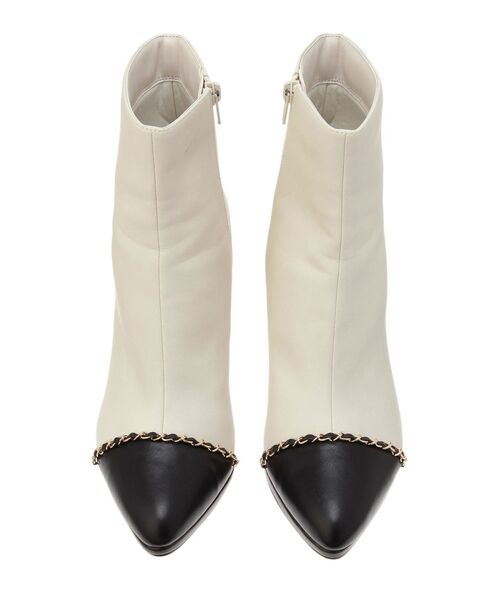 RESEXXY（リゼクシー）の「チェーンベルトショートブーツ（ブーツ・レディース・アイボリー/ブラック・SMALL/MEDIUM/LARGE）」の12枚目の写真