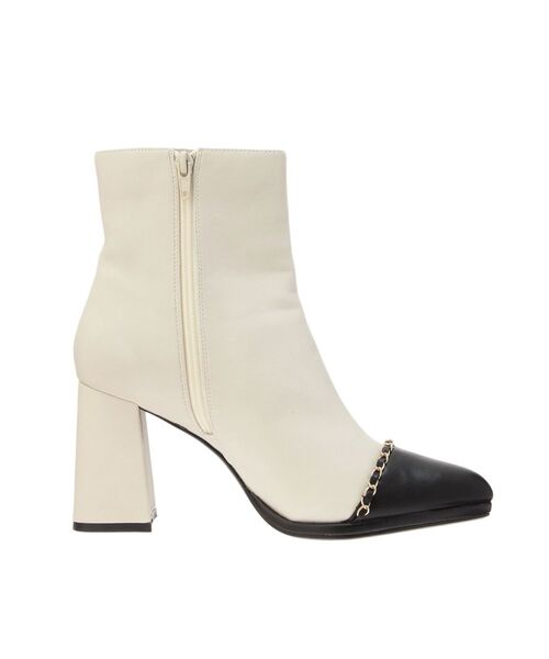 RESEXXY（リゼクシー）の「チェーンベルトショートブーツ（ブーツ・レディース・アイボリー/ブラック・SMALL/MEDIUM/LARGE）」の14枚目の写真