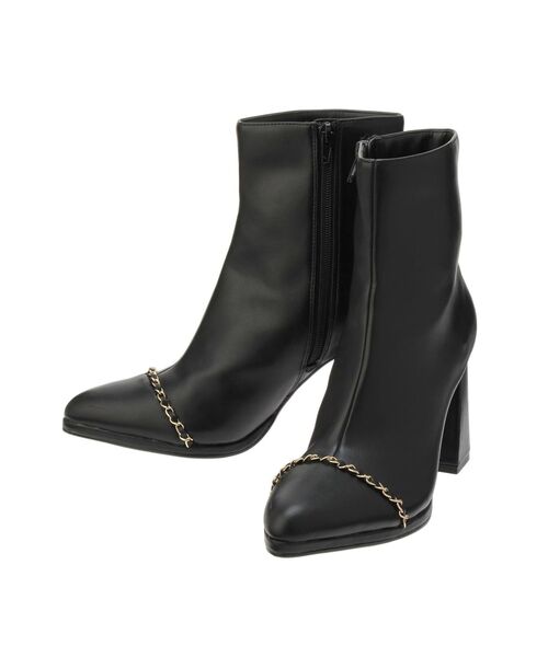 RESEXXY（リゼクシー）の「チェーンベルトショートブーツ（ブーツ・レディース・アイボリー/ブラック・SMALL/MEDIUM/LARGE）」の17枚目の写真