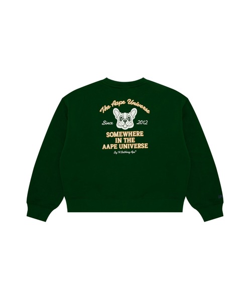 AAPE BY A BATHING APE（エーエイプバイアベイシングエイプ）の「AAPE MAIN CREW NECK SWEAT（スウェット・レディース・ブラック/グリーン系その他5/レッド・XX-SMALL/SMALL/X-SMALL）」の2枚目の写真