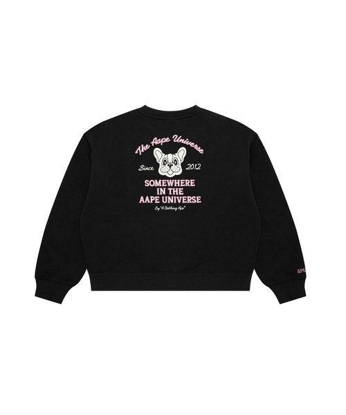 AAPE BY A BATHING APE（エーエイプバイアベイシングエイプ）の「AAPE MAIN CREW NECK SWEAT（スウェット・レディース・ブラック/グリーン系その他5/レッド・XX-SMALL/SMALL/X-SMALL）」の4枚目の写真