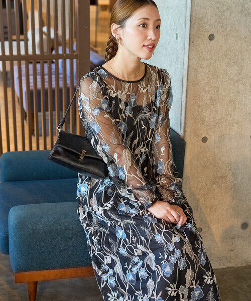 セール】限定展開 レース 刺繍 花柄 ワンピース ドレス（ドレス