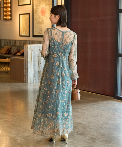 セール】限定展開 レース 刺繍 花柄 ワンピース ドレス（ドレス