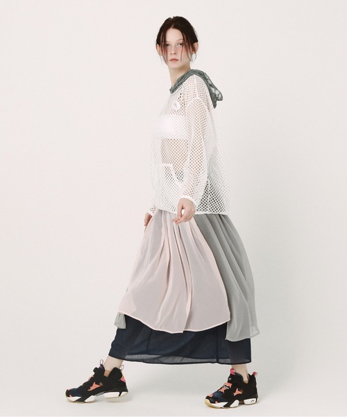 bedsidedrama(ベットサイドドラマ)の「Ultra Mesh Hoodie(パーカー・レディース・ホワイト/ブラック・1/2)」の6枚目の写真