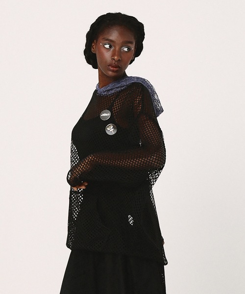 bedsidedrama(ベットサイドドラマ)の「Ultra Mesh Hoodie(パーカー・レディース・ホワイト/ブラック・1/2)」の10枚目の写真