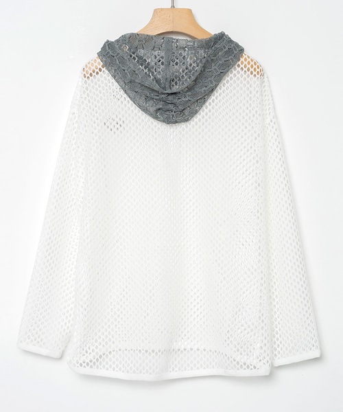 bedsidedrama(ベットサイドドラマ)の「Ultra Mesh Hoodie(パーカー・レディース・ホワイト/ブラック・1/2)」の14枚目の写真