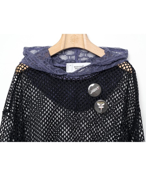 bedsidedrama(ベットサイドドラマ)の「Ultra Mesh Hoodie(パーカー・レディース・ホワイト/ブラック・1/2)」の20枚目の写真