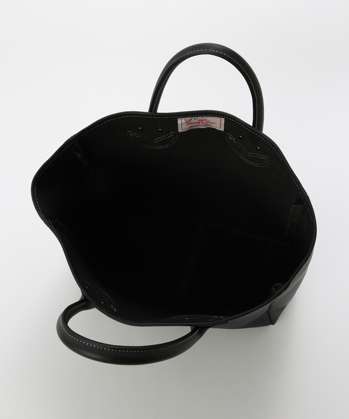 OUTDOOR PRODUCTS（アウトドアプロダクツ）の「YOUNG&OLSEN ASH LEATHER TOTE M（クラッチバッグ・レディース・ブラック/キャメル・FREE）」の6枚目の写真