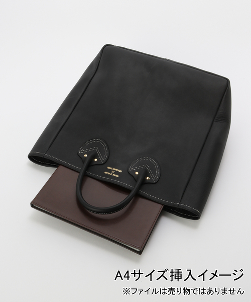 OUTDOOR PRODUCTS（アウトドアプロダクツ）の「YOUNG&OLSEN ASH LEATHER TOTE M（クラッチバッグ・レディース・ブラック/キャメル・FREE）」の7枚目の写真