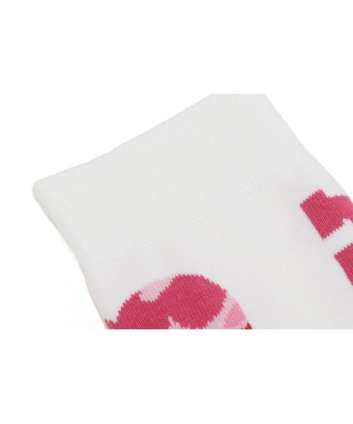 A BATHING APE(アベイシングエイプ)の「INTARSIA SOCKS(ソックス/靴下・レディース・ピンク/マルチ/ホワイト×ピンク・FREE)」の7枚目の写真