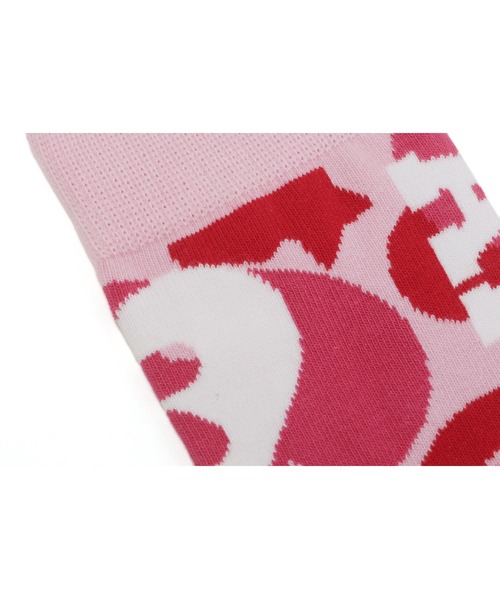 A BATHING APE(アベイシングエイプ)の「INTARSIA SOCKS(ソックス/靴下・レディース・ピンク/マルチ/ホワイト×ピンク・FREE)」の9枚目の写真