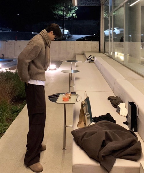 NOWLE（ノウル）の「【NOWLE】クルーネック プルオーバー シャギー ニット（ニット/セーター・メンズ・ライトベージュ・MEDIUM/LARGE/X-LARGE）」の20枚目の写真