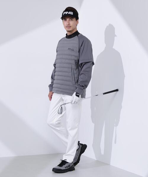セール】【PING APPAREL】トリコット長袖ハイネックカットソー