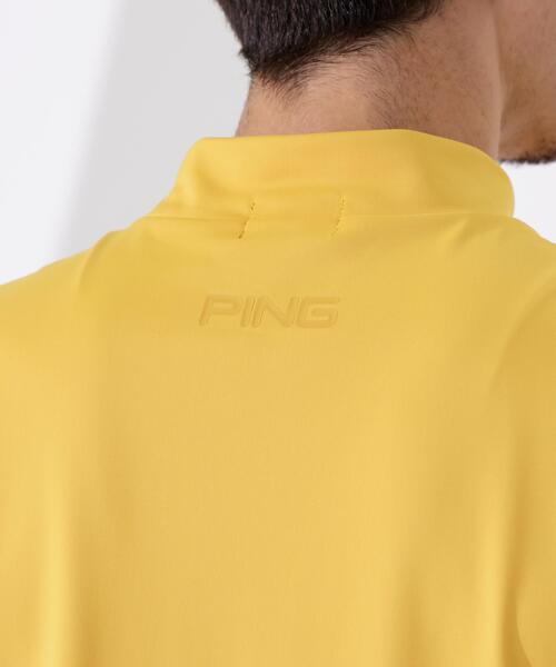 セール】【PING APPAREL】トリコット長袖ハイネックカットソー