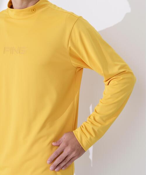 セール】【PING APPAREL】トリコット長袖ハイネックカットソー
