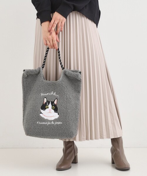 SHOO・LA・RUE（シューラルー）の「ボア刺繍アニマルコードトートバッグ（トートバッグ・レディース・ブラウン系その他2/グレー系/アイボリー系・00）」の13枚目の写真