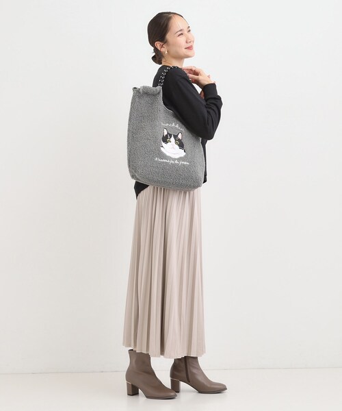 SHOO・LA・RUE（シューラルー）の「ボア刺繍アニマルコードトートバッグ（トートバッグ・レディース・ブラウン系その他2/グレー系/アイボリー系・00）」の14枚目の写真