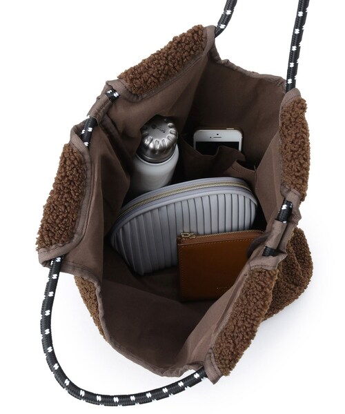 SHOO・LA・RUE（シューラルー）の「ボア刺繍アニマルコードトートバッグ（トートバッグ・レディース・ブラウン系その他2/グレー系/アイボリー系・00）」の9枚目の写真