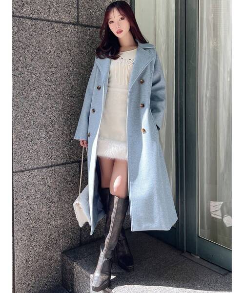 RESEXXY（リゼクシー）の「ウールライクロングコート（その他アウター・レディース・ブラック/ブルー/ブラウン・FREE）」の15枚目の写真