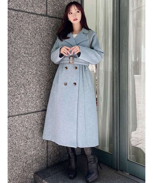 RESEXXY（リゼクシー）の「ウールライクロングコート（その他アウター・レディース・ブラック/ブルー/ブラウン・FREE）」の17枚目の写真