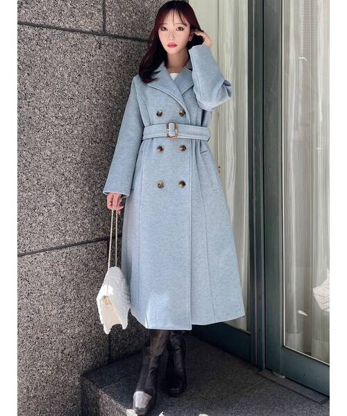 RESEXXY（リゼクシー）の「ウールライクロングコート（その他アウター・レディース・ブラック/ブルー/ブラウン・FREE）」の18枚目の写真