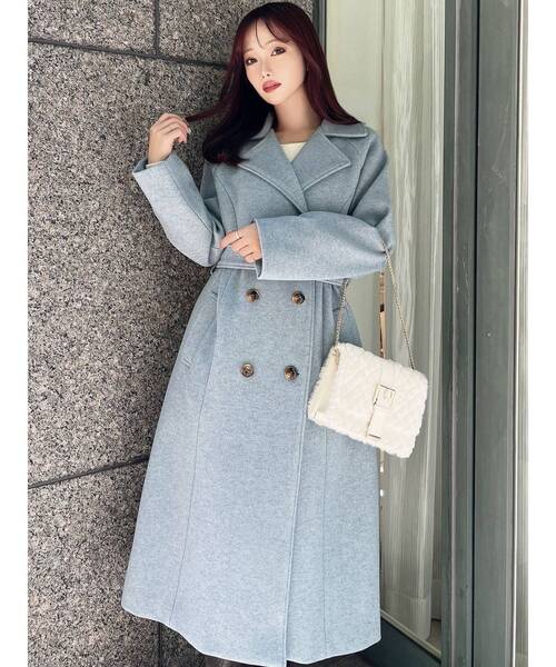 RESEXXY（リゼクシー）の「ウールライクロングコート（その他アウター・レディース・ブラック/ブルー/ブラウン・FREE）」の19枚目の写真