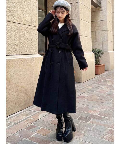 RESEXXY（リゼクシー）の「ウールライクロングコート（その他アウター・レディース・ブラック/ブルー/ブラウン・FREE）」の5枚目の写真