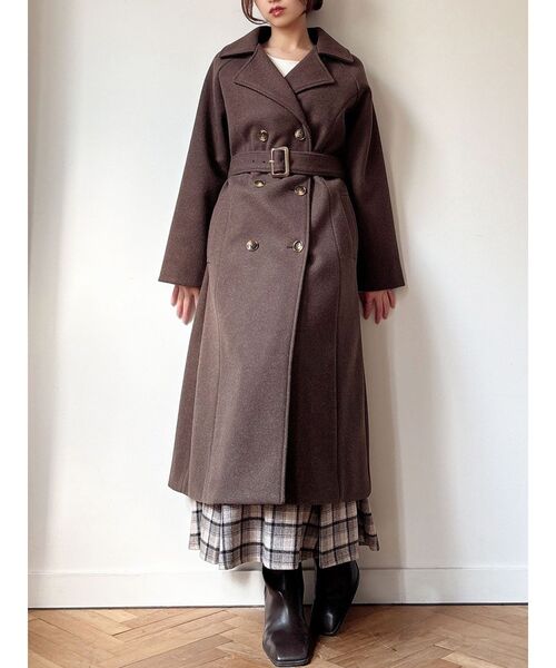 RESEXXY（リゼクシー）の「ウールライクロングコート（その他アウター・レディース・ブラック/ブルー/ブラウン・FREE）」の7枚目の写真