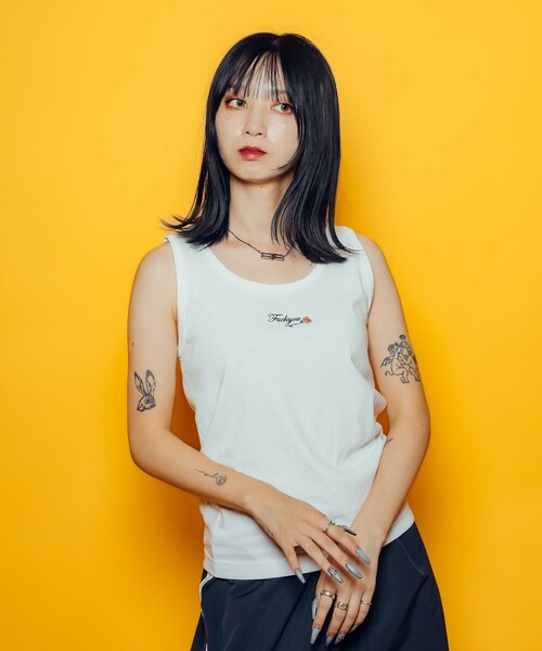 Subciety(サブサエティ)の「【WOMEN】Rose tank top(タンクトップ・レディース・ホワイト/ダークグレー/ブラック・FREE)」の15枚目の写真