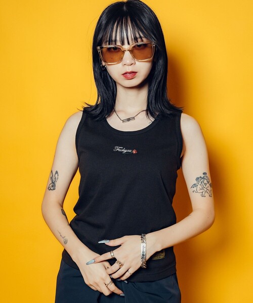 Subciety(サブサエティ)の「【WOMEN】Rose tank top(タンクトップ・レディース・ホワイト/ダークグレー/ブラック・FREE)」の18枚目の写真