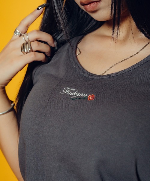 Subciety(サブサエティ)の「【WOMEN】Rose tank top(タンクトップ・レディース・ホワイト/ダークグレー/ブラック・FREE)」の12枚目の写真