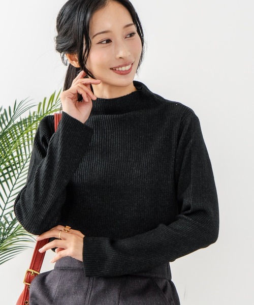 fort point(フォーポイント)の「【C-FORT POINT/フォートポイント】リブボトルネック ニットプルオーバー(ニット/セーター・レディース・ブラック/アイボリー/カーキ/ライトグレー/ブラウン・ONE SIZE)」の20枚目の写真