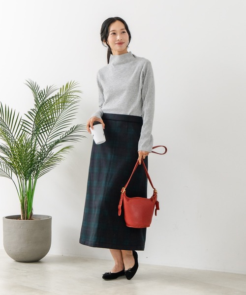 fort point(フォーポイント)の「【C-FORT POINT/フォートポイント】リブボトルネック ニットプルオーバー(ニット/セーター・レディース・ブラック/アイボリー/カーキ/ライトグレー/ブラウン・ONE SIZE)」の21枚目の写真