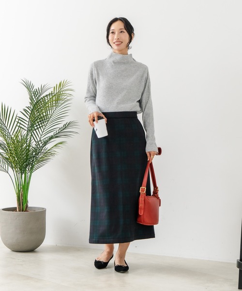 fort point(フォーポイント)の「【C-FORT POINT/フォートポイント】リブボトルネック ニットプルオーバー(ニット/セーター・レディース・ブラック/アイボリー/カーキ/ライトグレー/ブラウン・ONE SIZE)」の22枚目の写真