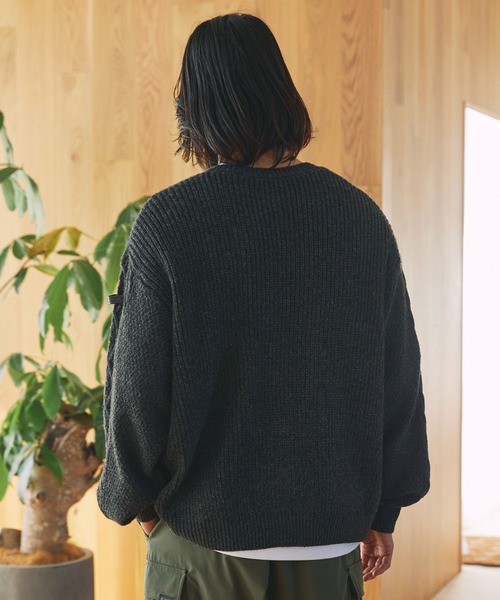 ウォッシャブル ケーブルニット Vネックカーディガン / 帯電防止