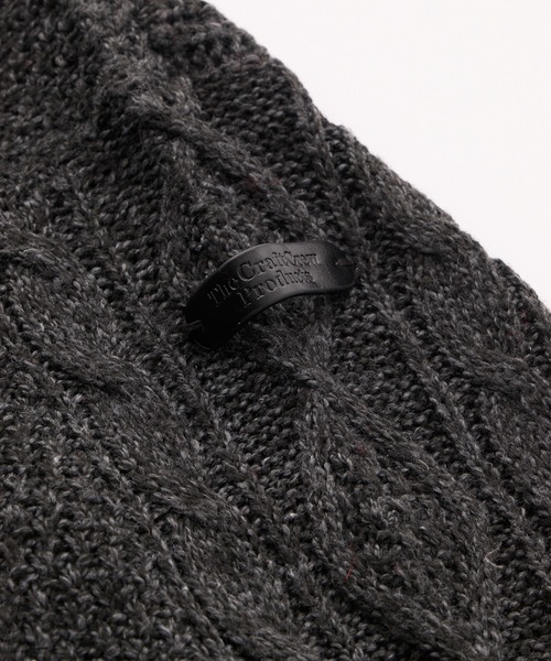 THE CRAFT CREW PRODUCTS(ザクラフトクループロダクツ)の「ウォッシャブル ケーブルニット Vネックカーディガン / 帯電防止・アンチピリング【THE CRAFT CREW PRODUCTS】(カーディガン/ボレロ・メンズ・アッシュグレー/ワイン/ブラック/ネイビー/チャコール・S/L/M)」の17枚目の写真